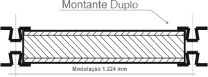 1.224 mm, com montantes N1AFA – Montante Duplo